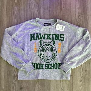 Stranger Things Hawkins High School Kids Gray Sweatshirt